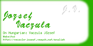 jozsef vaczula business card