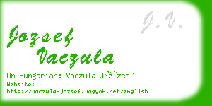 jozsef vaczula business card